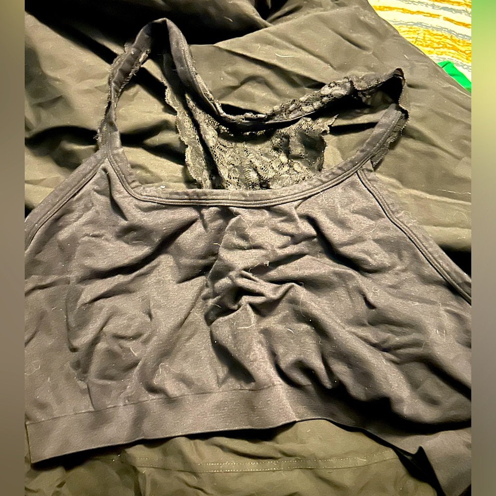 Racer back lace back bralette